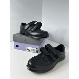 Aravon Flora WEF12BK Black‎ Walking Shoes Sz 10. 2E